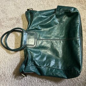 Leather HOBO Sheila Bag, Hunter Green